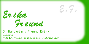 erika freund business card